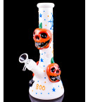 Atomic Glass - Pumpkin Boo Beaker Bong - White