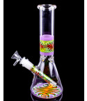 The Wavy - 10" Thick WigWag Tube Beaker Bong - Purple