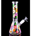 The Flowerbed - 10" Flower Decal Beaker Bong - Daffodil's