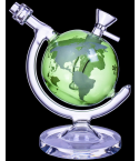 World Globe Bong - Glow in the Dark - Atomic Glass