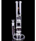 Atomic Glass - 14" Quad Perc Straight Bong