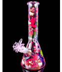 Iridescent Kitty Blossom Beaker Bong