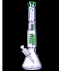 Nucleus - Atomic Glass 18" Inline to Coil Perc Beaker Bong 