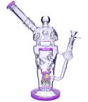 The Trophy - Lookah® Glass Dab Rig Swiss Percolator Water Pipe - Milk Purple