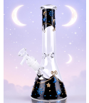 Celestial Moon & Stars Glow Beaker Bong