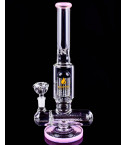 Atomic Glass Inline Perc with Tree Perc Bong - Pink
