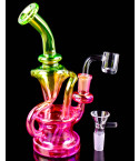 Aurora Fusion Iridescent Recycler Bong/Dab Rig