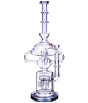 The Intensity - Chill Glass - 16" 4-Arm Domed Recycler Bong - Ice Black