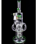 Mecha Kraken - Tsunami Glass - 14" Rocktapus Recycler Bong - Green
