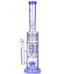 The Solemn - High Point Glass 22" Triple Barrel Sprinkler Perc Bong - Milk Blue