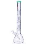 Chill Glass - 19" Triple Inline Showerhead Perc Bong - American Green