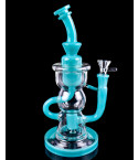 American Dream – Atomic Glass - Faberge Recycler Bong - Teal