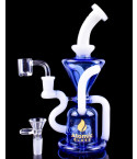 Zenith Twist - Atomic Glass - Triple Arm Recycler Bong / Dab Rig - Blue