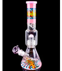 The Specter - 16" Super Thick WigWag Tube Beaker Bong - Milk Pink