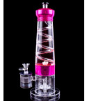Electric UFO Lava Lamp Bong w/ Coil Perc - Pink