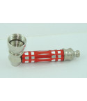 Metal pipe Red with Lid