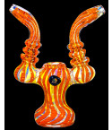7"  Double Handle Fumed Bubbler Heart To Heart - Buy One Get One Free!!