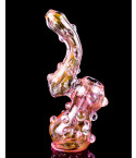 6" Golden Fumed Bubbler - Pinkish Golden Tint