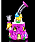 The Froggy - 3D Hand Painted Playhouse Mushroom Bong - Purple