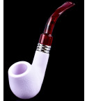 White Classic Sherlock Pipe -  One-of-One SmokeDay Limited Drop