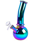 Round Base Electroplated Iridescent Bong - Buy 1 Get 1 Free!!