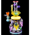 Beehive - Tataoo® Glass - 10" Shower head Honeycomb Colorful Bong