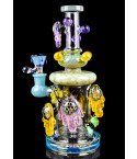 Beehive - Tattoo® Glass - 10" Shower head Honeycomb Colorful Bong - Sea Weed