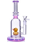 The Daisy Duck Bong - 9" Spiral Design Dab Rig - Pink