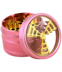 Herb Connect Windmill - 63MM Chromium Crusher® - Dual Four Part Grinder - Pink