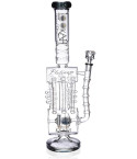 The Missing Alderaan Relic - Lookah Platinum Series Bong - 15" Barrel Spiral Blast Recycle Ice Glass Bong - Black Ice