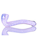 7" Fritted Sherlock Glass Pipe - Pink Slyme