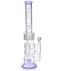 Amethyst Pipe - Lookah Premium Series Bong 20" Sprinkler Perc With Triple Barrel Connected With Single Dome