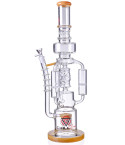 Chill Glass 20" Triple Chamber Bong with Multi Perc - Yellow