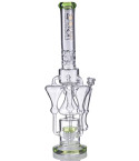 The Nordic Artifact - Lookah Premium Series - 21" Triple Tornado Chamber with Electric Sprinkler Perc - New Green