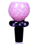 Honeycomb Design - 14mm Male Dry Herb Bowl Accessories -  Pink