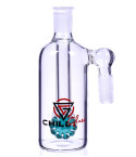 CHILL GLASS - DRUM ASH CATCHER 90° ANGLE SHOWERHEAD PERCS - 14MM MALE - TEAL