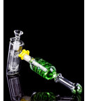 VaporaSculpt - 7" Hammer Bubbler with Coil Glycerin Chamber - Green