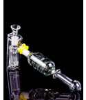 VaporaSculpt - 7" Hammer Bubbler with Coil Glycerin Chamber - Smoke 