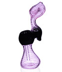 6" Swirled Pink Bubbler Pipe - Pink - Buy 1 Get 1 Free!!