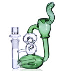 7" DNA Helix Twist Recycler - Green