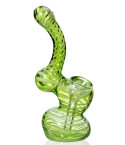 5" Mini Swirled Bubbler Pipe - Neon Green