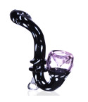 5" Gandalf Girly Sherlock Pipe with Pink Tip - Pink