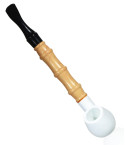 10" Churchwarden Pipe -  White Bowl 