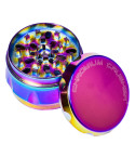 Hallucinating Herb - Chromium Crusher® - Dual Four Part Grinder - 50mm - Rainbow