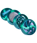 Wind Mill Dual Four-Part Grinder - 40MM - Green