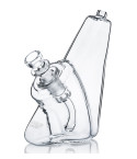 Twisted Smoke - Grav® - Wedge Bubbler - Clear