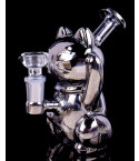 Purrfect Prism  - Smoke Electroplated iridescent Shiny Mini Bong 