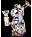 Purrfect Prism  - Gold Electroplated iridescent Shiny Mini Bong