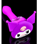 Cute Kuromi Silicone Hand Pipe - Purple