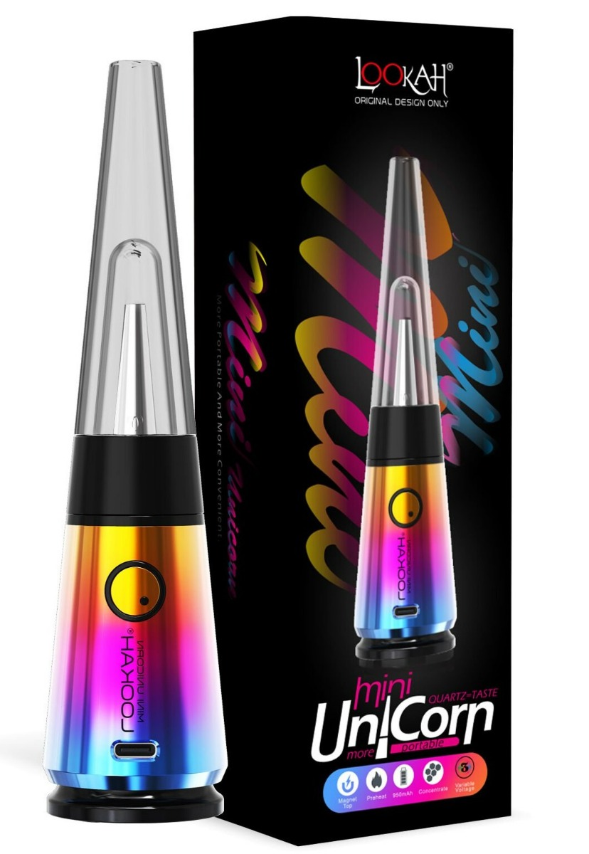Lookah - Unicorn Mini Electric Dab Rig - Rainbow -SmokeDay